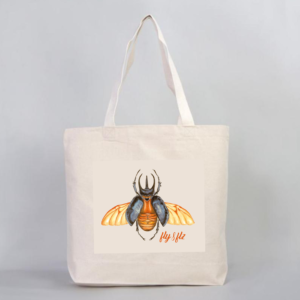 CANVAS BAG "ATLAS BEETLE PRINTED I"   48 X 41 X 10 Cm