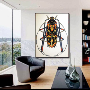 ACROCINUS LONGIMANUS 35 x 50 WATERCOLOR PAINTING