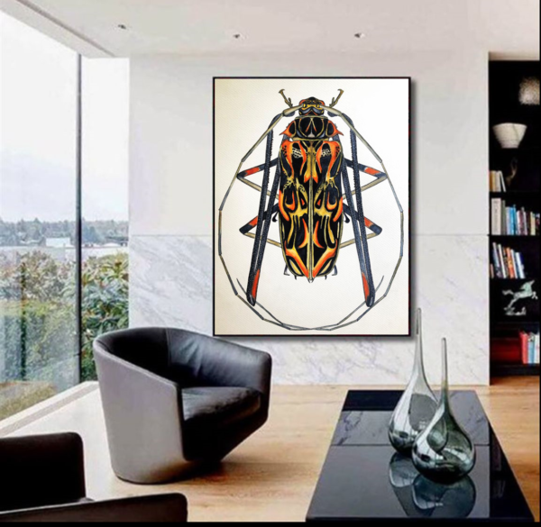 ACROCINUS LONGIMANUS 35 x 50 WATERCOLOR PAINTING