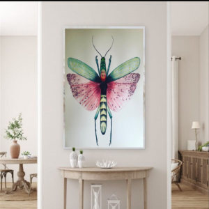 GRASSHOPPER 35 X 50 WATERCOLOR PAINTING