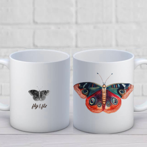BUTTERFLY PRINTED CUP