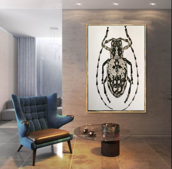 LONGHORN BEETLE 35 X 50 WATERCOLOR PAINTING