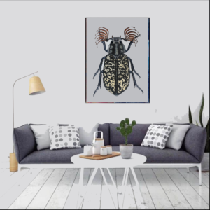 POLYPHYLLA FULLO-JUNE BEETLE 35X50 WATERCOLOR PAINTING