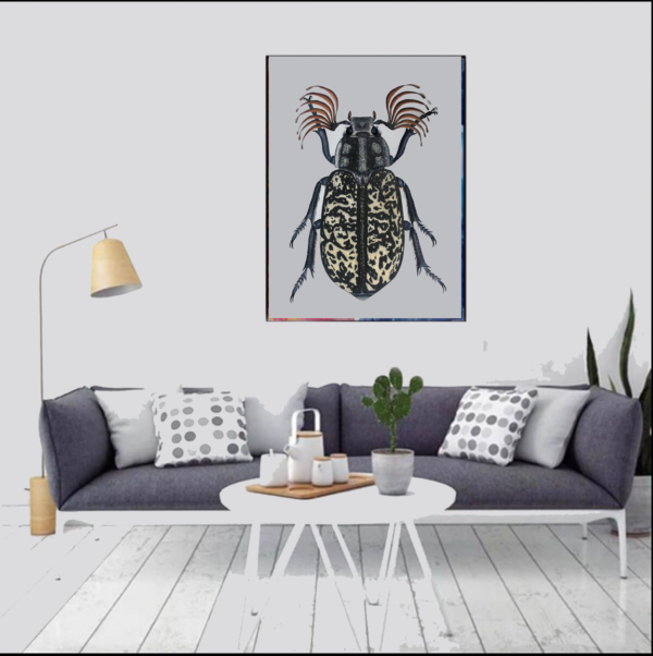 POLYPHYLLA FULLO-JUNE BEETLE 35X50 WATERCOLOR PAINTING