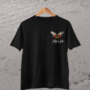 BLACK PRINT T-SHIRT SPOTTED LANTERNFLY