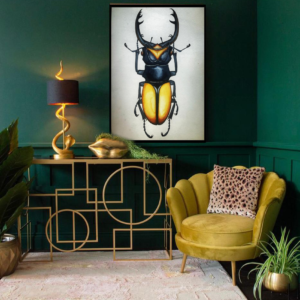 STAG BEETLE 2 35 X 50 WATERCOLOR PAINTING