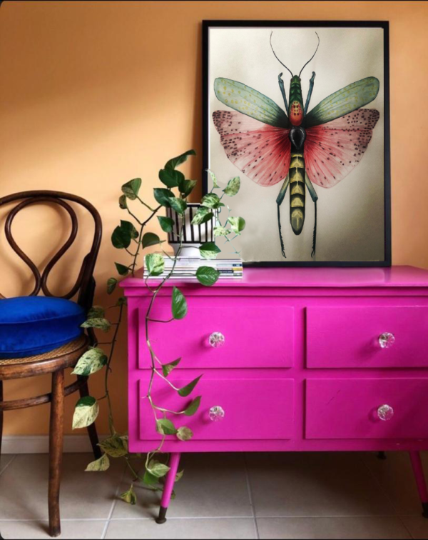 GRASSHOPPER 3 35 X 50 WATERCOLOR PAINTING